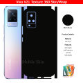 Vivo V21 Skin / Wrap 360 Protection Carbon fiber/ Matte/ Transparent/ Leather Back And Sides Included Camera Skin. 