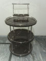 Marble Tea Trolley, Metal Glass Tea Trolley, Round Trolley. 