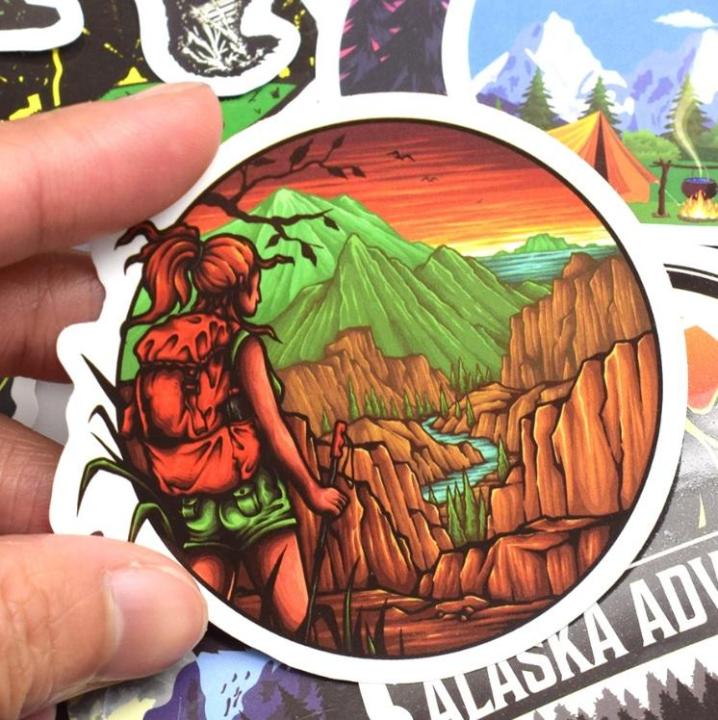 10%20Pcs/Pack%20Camping%20Travel%20Wilderness%20Adventure%20Outdoor%20Landscape%20Waterproof%20Stickers%20for%20laptop%20Bike%20Car%20TV%20LCD%20Fridge%20Skateboard%20Guitar%20-%20Image%205