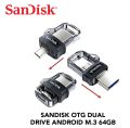 SanDisk OTG Flash Drive 16GB / 64GB Ultra Dual Drive USB 3.0 Disk OTG Micro to Usb Pen Drive Stick for Smartphone Laptop. 