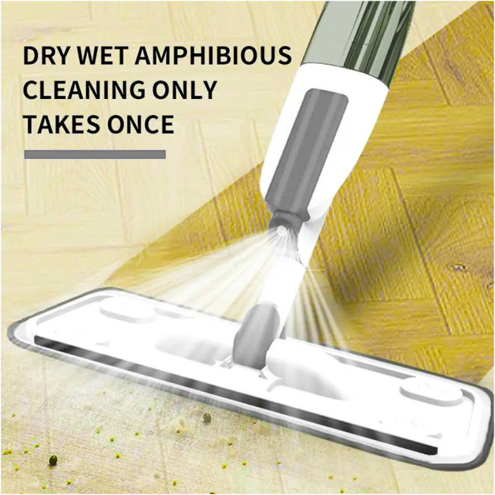 Water Spray Mop, Flat Spray Mop, 360 Degree Spray with Mop, Microfiber Spray Mop for Floor Cleaning, Spray Mop, Multi-Surface Spray Mop with Refillable Bottle, Easy to Fill and Refill with Machine Washable Mop Pad By Buy And Buy