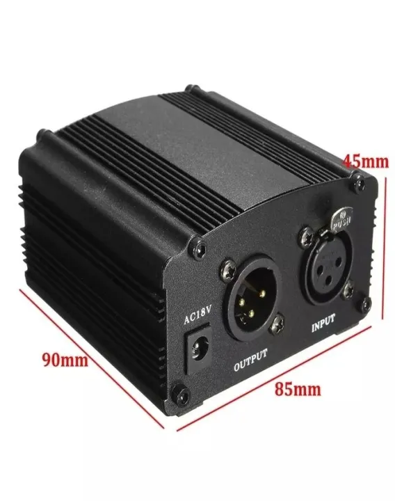 Phantom%20Power%20Supply%20With%20Adapter%20-%2048V%20-%20Black%20+%20One%20XLR%20Audio%20Cable%20-%20Image%203