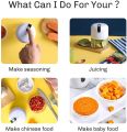 Techmanistan 250ml USB Rechargeable Portable Electric Mini Garlic Chopper, Food Chopper, One Touch Operation Mincing Machine Mince Chopper. 