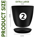 Elevate Your Space with Fast Forward Extra Large Plant Pots: Two Vibrant Colors, Drainage, Perfect for Indoor Planters - Explore Multi-Packs for Plastic Planters, Cactus, and Succulents Decor. 