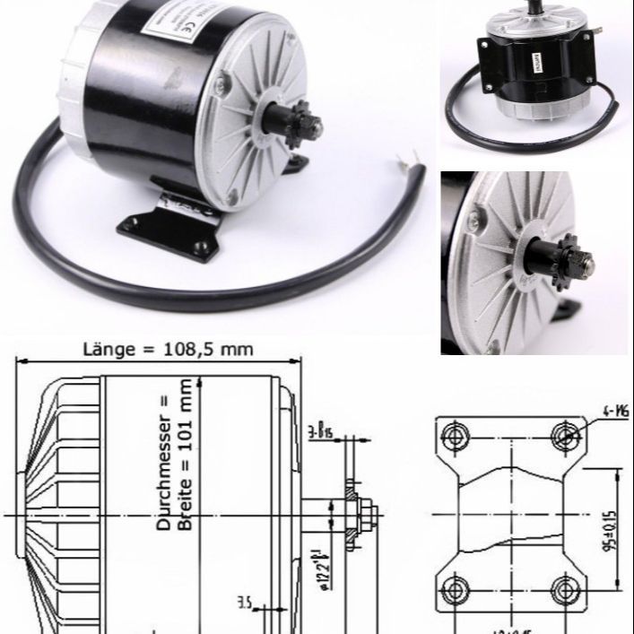 MY1016 350W 24V DC Motor 11 Tooth gear ebike bicyc