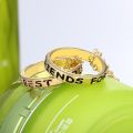 New Best Friend 3 Pieces / Set Of Alloy Color Ring Fun Wild Men And Women Best Friends Jewelry. 