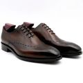 Customized Handmade Brown Leather Oxford Shoes For Men. 