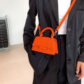 Simple Solid Color Crossbody Bag Button PU Shoulder Bag Indentation Mini Handbag Women. 