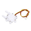 Water Flow Meter Sensor, DC 3.5-24V Flowmeter Switch Waterproof for Heater. 