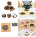4 Pieces Heat Resistance insulated Bamboo Placement Heat pad, heat mat bowls, kettles coasters, Wooden Tea mat Diff Shapes. 