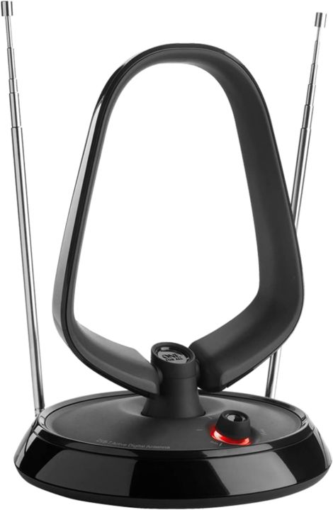 One For All Amplified Indoor Digital TV Aerial - Ready to receive Freeview and Analogue TV Signals within a range of 9 miles - HD Ready - HDTV Antenna – UHF/VHF – black - SV9143 uk import