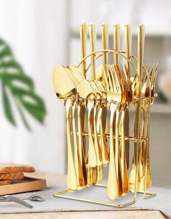 24pcs%20Gold%20Dinnerware%20Set%20Stainless%20Steel%20Tableware%20Set%20Knife%20Fork%20Spoon%20Luxury%20Cutlery%20Set%20Gift%20Box%20Flatware%20Dishwasher%20Safe.%20-%20Image%204