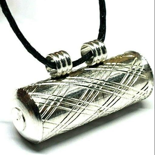 Silver Metal  Tawweez  Locket/Pendant with Black Dori  For men and women -Pack of 02