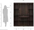 Revival 4-Door Wardrobe (Oak Finish). 