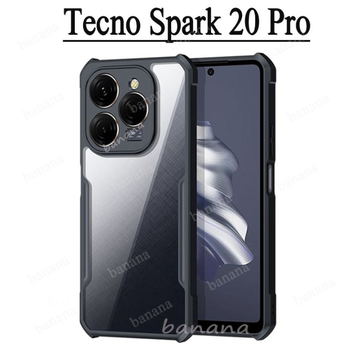 Tecno Spark 20 Pro Shockproof Case for Tecno Spark 20C 20 Phone Casing TPU Soft Anti-fall Back Cover