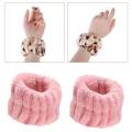 Wrist Wash Bands Wristbands SPA Washband Girls Sweatband for Skincare , Pink. 