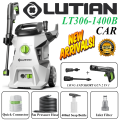LUTIAN - LT306-1400B -110 BAR HIGH CAR PRESSURE WASHER - 1400 WATTS - AUTO START - SELF PRIMING - PORTABLE - 2 IN 1 GUN ( LONG & SHORT). 