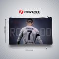 Traverse Ronaldo Pencil Pouch for Boys & Girls. Digitally printed on Fabric with both sides printed. 