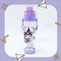 iSchoolDy Kids Cartoon My Melody Kuromi Cinnamoroll Hello Kitty 400ML 650ML Water Bottle with Straw Air Botol 卡通水壶. 