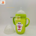 Special Wide Neck Diameter Glass Milk Bottle 240ml for Kids Babies Drip Feeder with Straw Silicone Cover Anti-fall Baby Feeding Bottle 8 fl oz. 