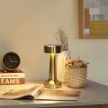 Touch LED Desk Lamp Rechargeable Dimming 3 Light Modes USC Type-C Charging Golden Color. 