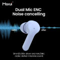 Morui Airpods  (MB-1) - Wireless Ear buds - Gaming earbuds With ENC Noise Cancellation For Clear Sound - Transparent Bluetooth Airbuds - TWS Bluetooth headphones - Type C Earpods - 3 Months Warranty.. 