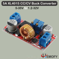 XL4015 75W 5-35V to 1.2-32V 5A CC/CV Adjustable Step Down Buck Converter Charging Board XL4015 Constant Current Constant Voltage Lithium Battery Charger Module. 