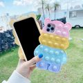 Bubble Case for Redmi Note 10 10s 9 9Pro 9s 9T 8 8 Pro Cute Lovely Rainbow Pressure Relieve Push Bubbles Protective fidget Silicone Soft Phone Cover. 