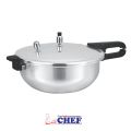 CHEF Pressure Cooker Karahi Aluminium 2 In 1 [11 Liter]. 