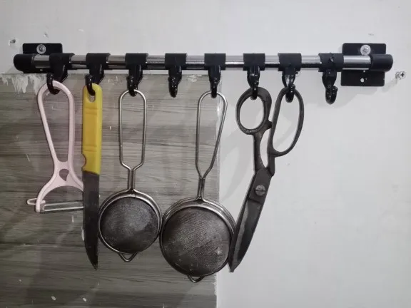 8%20Sliding%20Hooks%20Kitchen%20Accessories%20Organizer%20Rack%20%7C%20Cloth%20Hanging%20Stand%20Wall%20Mounted%20%7C%20Cultery%20Hanging%20Kitchen%20Rod%20%7C%20Spoon%20Stand%20-%20Image%202