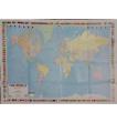World Map size 28inch x 40inch. 