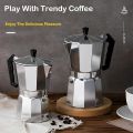 6 Cups/300ml - Aluminum Espresso Stovetop Manual Coffee Maker Machine, Coffeemaker Percolator Italian Coffee Maker Moka Express Classic Cafe Maker for Italian and Cuban Café Brewing, Greca Coffee Maker. 