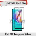 Infinix Hot 9 Play Full Black 9D|5D|6D|10D|11D|21D Tempered Glass Screen Protector Full Glue Edge To Edge For Infinix Hot 9 Play. 