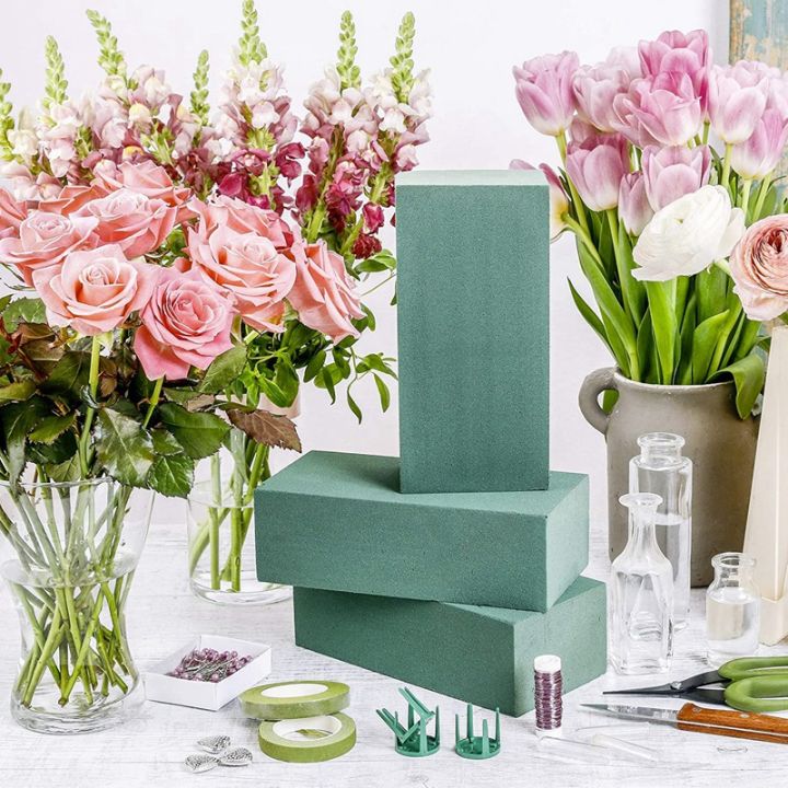 Oasis Foam Block Floral Arrangement Packing Supplies for Fresh and Artificial Flowers