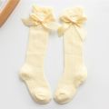 I LOVE DADDY&MUMMY-Summer Baby Girl Socks With Bow Cotton Mesh Breathable Kids Knee High Socks Children Toddler Cute Long White Pink Socks 0-3Y. 