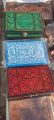 Handmade Wooden Jewelry Box with Colorful Naqshi Art - 8x5 Inches. 