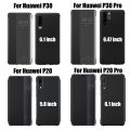 Smart View Flip Cover Leather Phone Case For Huawei P50 P40 Pro P30 Pro P20 P 40 30 20 Lite P30pro P20pro Window Slim Funda Hard. 