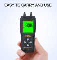 AS510 Smart Sensor Digital Differential Pressure Manometer Tester 0-100 hPa Negative Vacuum Air Pressure Gauge Meter. 
