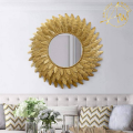 Exclusive Metal Leaf Mirror Wall Decor. 