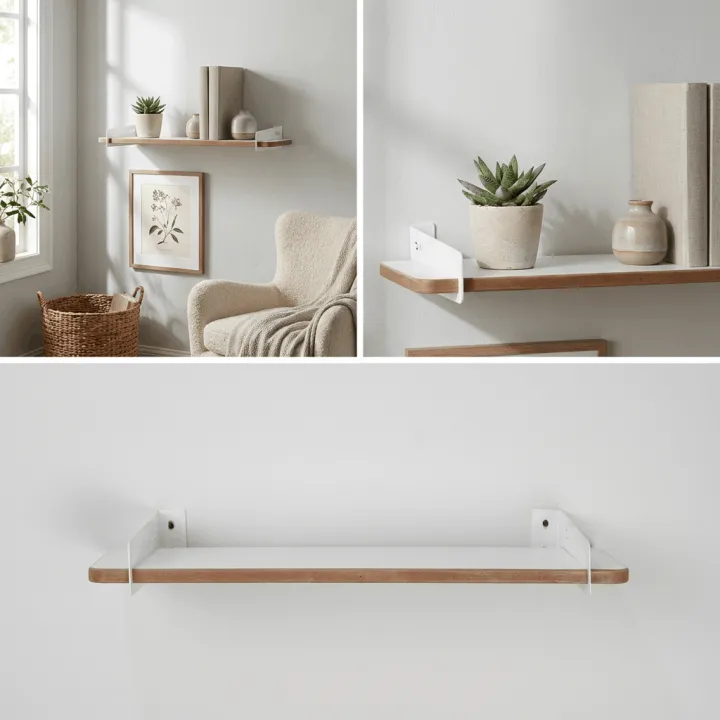 Openwood Minimal Wall-Mounted Shelf Modern Book Shalve | Daraz.pk