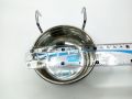 Feeding pot for parrots, hen, pigeon | stainless steel pot | small size. 