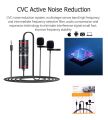 Active Noise Cancelation MAMEN KM-D1 Pro Professional 3.5mm Lavalier Microphone With Dual Microphone For Smartphones Cameras Microphone. 