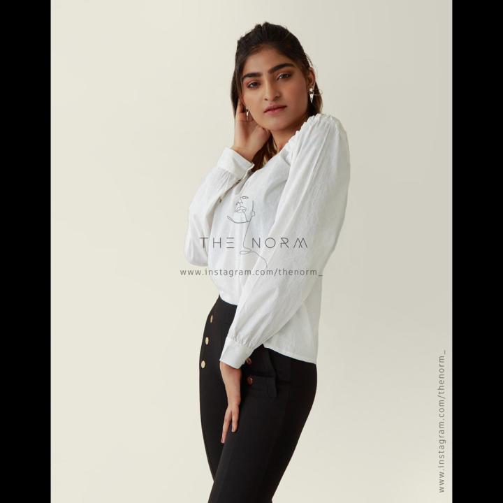 Bohemian Style White Self Pattern Boat Neck Top