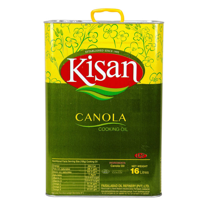 Kisan Canola Oil 16 Liter Tin