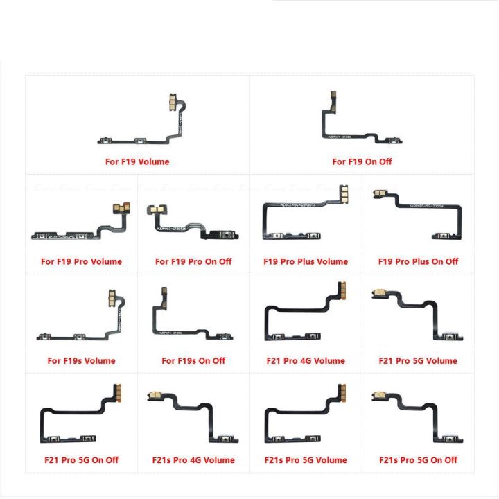 Power ON OFF Mute Switch Control Key Volume Button Flex Cable Parts For OPPO F19 F19s F21 F21s Pro Plus 4G 5G
