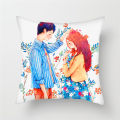 Fuwatacchi Cute Couples Pillow Case Romantic Lover Pillow Cover Home Sofa Decor Valentine's Day Gift Sweet Love Cushion Cover. 