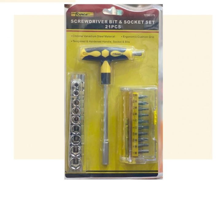 Screwdriver Bit & Socket set 21pcs