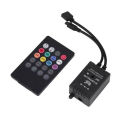 20 Keys Music Voice Sensor Controller Sound IR Remote Control Practical Home Party RGB 3528 5050 LED Strip light RGB Controllers. 