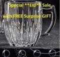 Tea & Coffee  Cut-Shaped Crystal Transparent Glass Mug. 