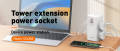 LDNIO SC4383 70W MULTIFUNCTIONS TOWER EXTENSION POWER SOCKET.. 
